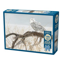 Cobble Hill 500 Piece Puzzle - Fallen Willow - Snowy Owl - Sample Poster Included