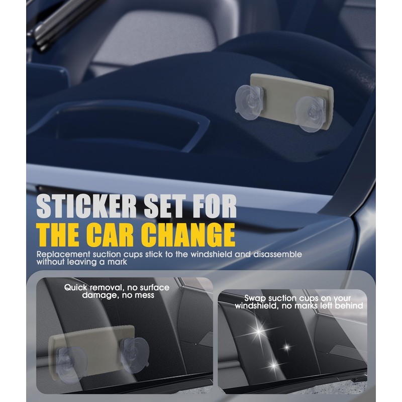 (2 Sets) Orzero Windshield Holder for EZ Pass/IPass/IZoom - Easy