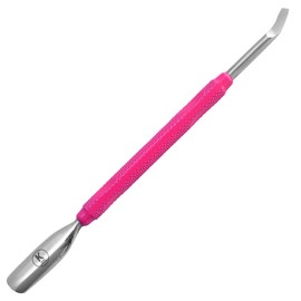 K-Pro Cuticle Pusher and Nail Cleaner - Professional Tool with Spoon – Metal (pink)