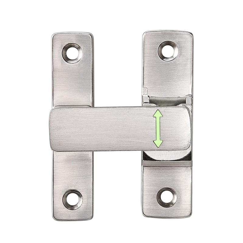 Wocoe 3 Packs Silvery 90/180 Degree Barn Door Lock ，Premium