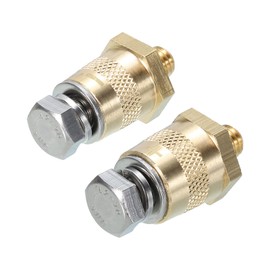 uxcell M6 Battery Terminal Charging Posts Positive or Negative Battery Terminal Connector Post Adapter M6x1.0 Stud Extender Screws Nuts 1 Pair