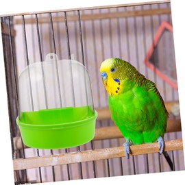 Parliky Innovative Parrot Bath Box Reusable Bird Cage Bathtub Bird Bath Tub for Small Animals