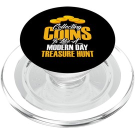 Modern Treasure Hunt Coin Collector Design For Numismatist PopSockets PopGrip for MagSafe