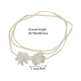 yueton 1 Pack White Flower Choker Necklace Elegant Flower Choker Fashion Velvet Choker for Party Wedding Prom Festival