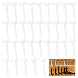 BENECREAT Pack of 32 Acrylic Pegboard Hooks 93 mm Pegboard Hook Packages for Pegboards for Crafts Warehouse Garage Kitchen Sale and More (White)