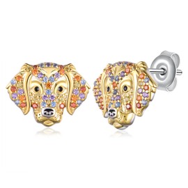 Golden Retriever Dog Earrings 925 Sterling Silver Terrier Dog Puppy Pet Earrings Golden Retriever Dog Jewelry Gifts for Women