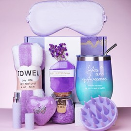Regalos del Día de la Madre,Cuidado Personal Canasta de Spa Relajante para Mujeres,Caja de Regalo para Mejorar Pronto,Regalos de Cumpleaños para Ella Mejor Amigas, Mamá, Hermana, Novia