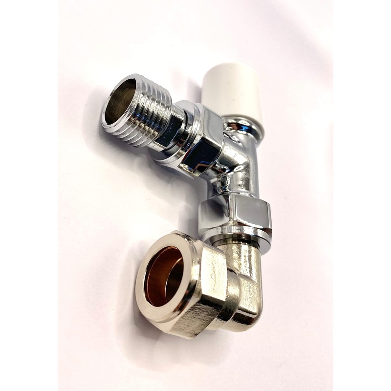 Greened House 90 Degree Elbow Radiator Valve 15mm (Pair) for