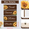 4 Pieces Sunflower Bathroom Decor Farmhouse Rustic Bathroom Wall Art