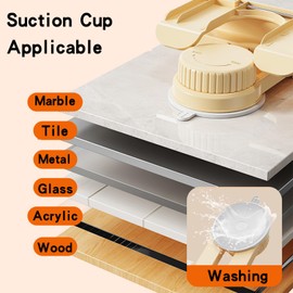 Blissfuhue Universal Hair Dryer Holder, Blow Dryer Hanger Wall Mount for Hair Dryer Storage with Strong Suction Cup & Locking Latch + Plug&Cord Organizer ,Ideal for Bathroom, Vanity, and Cabinet Door