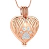 zeqingjw Pet Cremation Jewelry for Ashes Pendant Paw Print Pet
