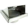 SPARES2GO Stainless Steel Cowled External Extractor Wall Vent Outlet with
