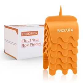 6 Pack Drywall Outlet Marker - Protects Wires During Sheetrock Installation - Drywall Tools for Electrical Outlet Marking - Electrical Box Locator Orange