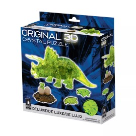 BePuzzled New - BePuzzled 3D Crystal Puzzle - Triceratops & Baby: 61 Pcs - Ages 12+