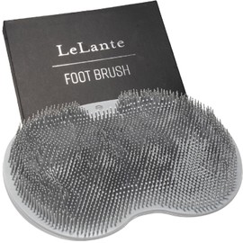 LeLante Foot Brush, Foot Wash Mat, Deodorizer, Foot Brush, Body Brush, Foot Odor, Antibacterial, Exfoliating Care, Foot Massage, Dark Gray