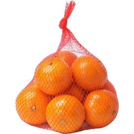 Concession Essentials 4-5lb mesh Produce Bags with Orange Header. Pack of 100 Count