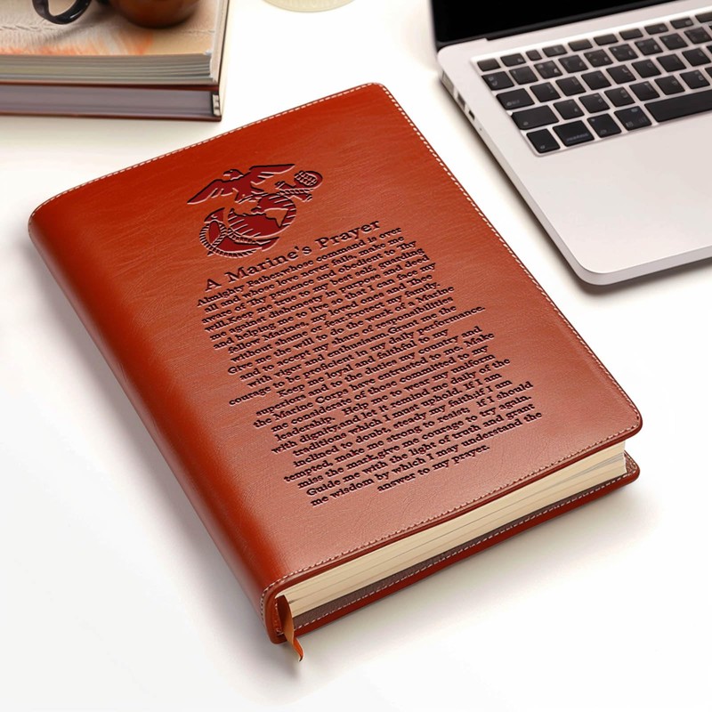 WHLBHG Marine Gift Marine's Prayer Hardcover Journal Notebook Religious Gift