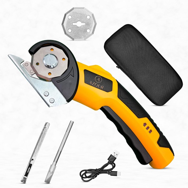 Azour Cordless Electric Scissors for Fabric, Cardboard Cutting Tool, Box