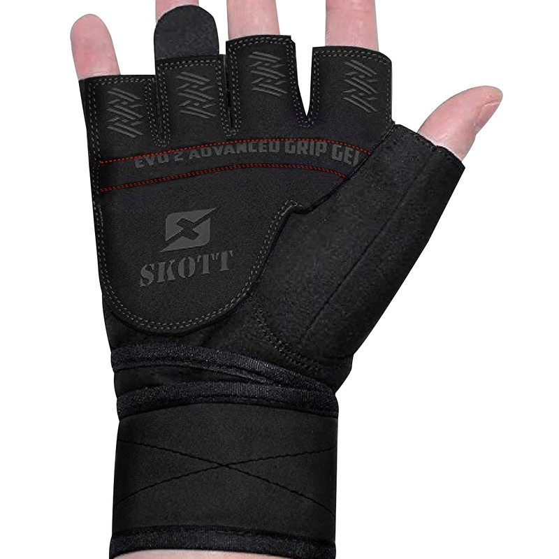 Skott Guantes De Levantamiento De Pesas EVO 2 con Muñequera