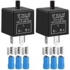 Gebildet 2 pieces 12V 3 Pin Electronic LED Flasher Relay