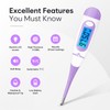 Easy@Home Digital Basal Thermometer with Large Backlight LCD Display, 1/100th