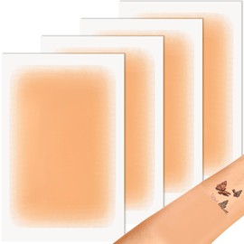 Isslly 4PCS Tattoo Cover Up Tape, Waterproof Sweatproof Tattoo Concealer Stickers, Invisible Ultra Thin Scar Cover Up Patch, Breathable Yellow Skin Makeup Pads for Scars, Birthmarks