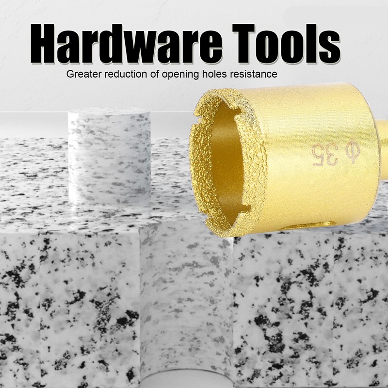 5Pcs Diamond Brazing Drill Bit Hole Saw Drilling Opener for