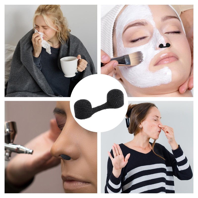 Dimeho 100 Pieces Nose Plug Filter Disposable Nose Dust Filters