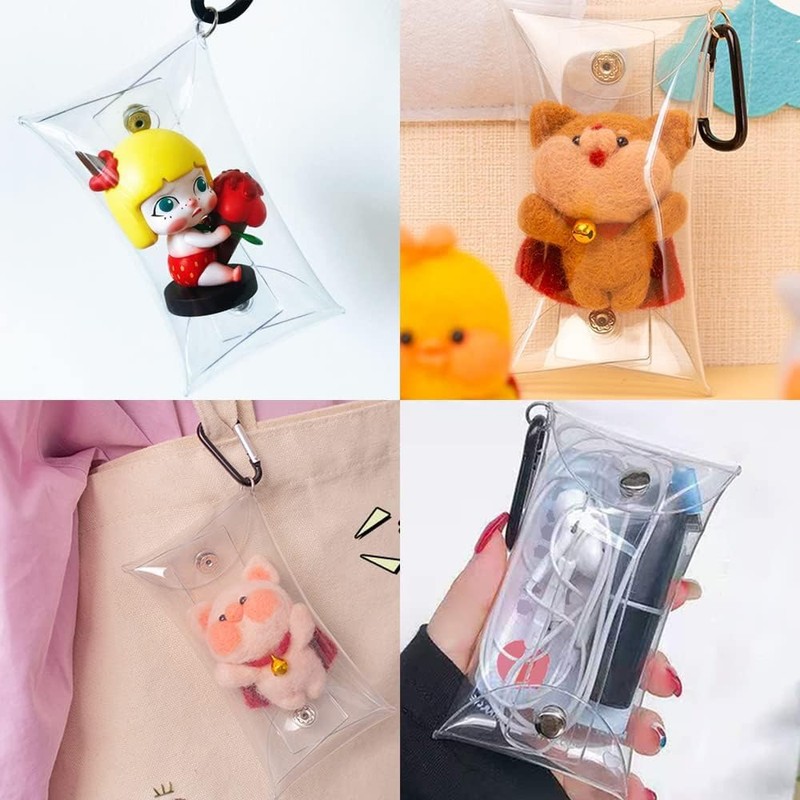 Blind Case Key Holder Storage Bag with 2 Figure Earphone