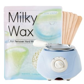 Bring Organic Milky Waxing Self Waxing Waxing Material Warmer Set Kit Machine Brazilian Beard Hairline Nose Hair Hypoallergenic Low Pain Hair Removal, 1 Piece / 브링오가닉 밀키왁싱 셀프왁싱 왁싱재료 워머기 세트 키트 기계 브라질리언 수염 헤어라인 콧털 저자극 저통증 제모, 1개