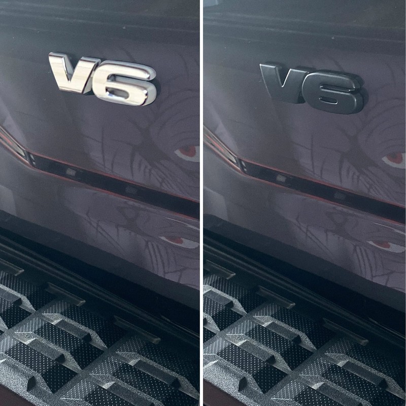 Blackout Emblem Overlays 6Pcs Compatible with Tacoma 2016 2017 2018