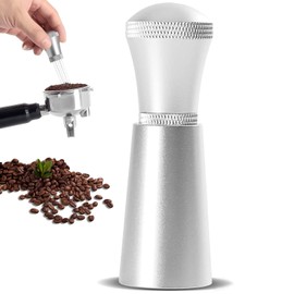 Coffee Distributor Tool, Aluminium Coffee Distributor, Coffee Needle Dispenser, Coffee Stirring Needle, Coffee Stirrer Tamper Needle, Silver, Supplied with 10 Stirring Needles, to Avoid Coffee Lumps