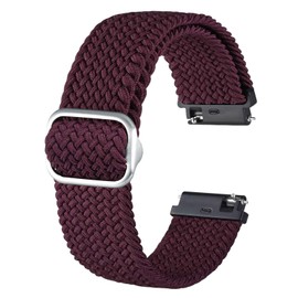 BISONSTRAP Nylon Watch Strap, Adjustable Braided Watch Straps for Men and Women, 16 mm, 18 mm, 19 mm, 20 mm, 22 mm, 24 mm to Choose From, Nylon, No gemstone