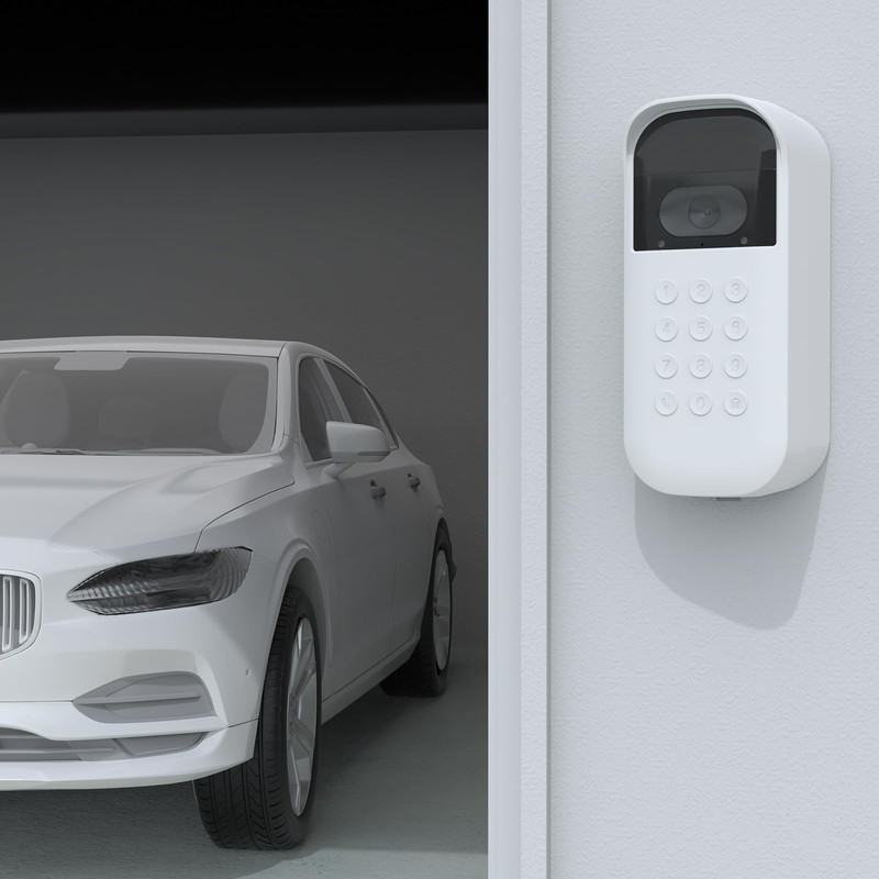 TIUIHU Silicone Cover for myQ Smart Garage Video Keypad (White,