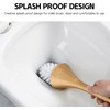 Kobizpanda Silver Toilet Brush and Holder Set, Brushed Nickel Modern