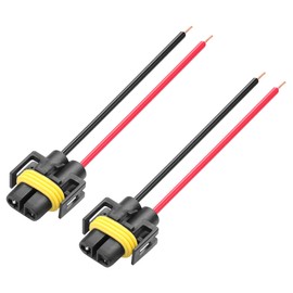 GINTOOYUN H8 H11 Car Light Wire Socket Connector 2 Pieces Pigtail Socket Wiring Tree Female Connector Adapter for Headlight Fog Lights (Female)