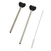 Anti Wrinkle Straw Stainless Steel Lip Line Prevention Straw Reusable
