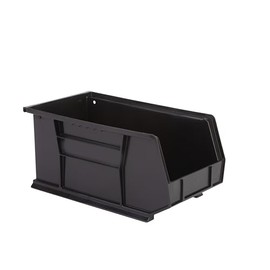 Hudson Exchange 15" x 8" x 7" Plastic Stackable Storage Bin and Hanging Container (Black, 1 Pack)