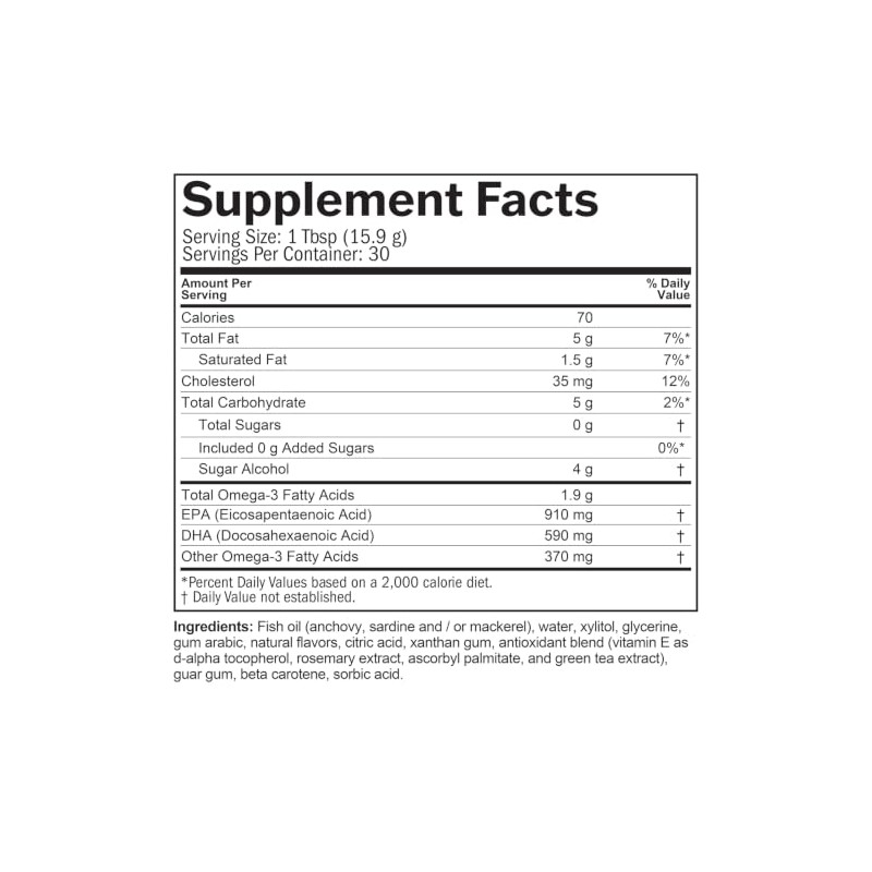 BRAINMD Dr Amen Omega-3 Power Squeeze, Citrus Blast - 16.8
