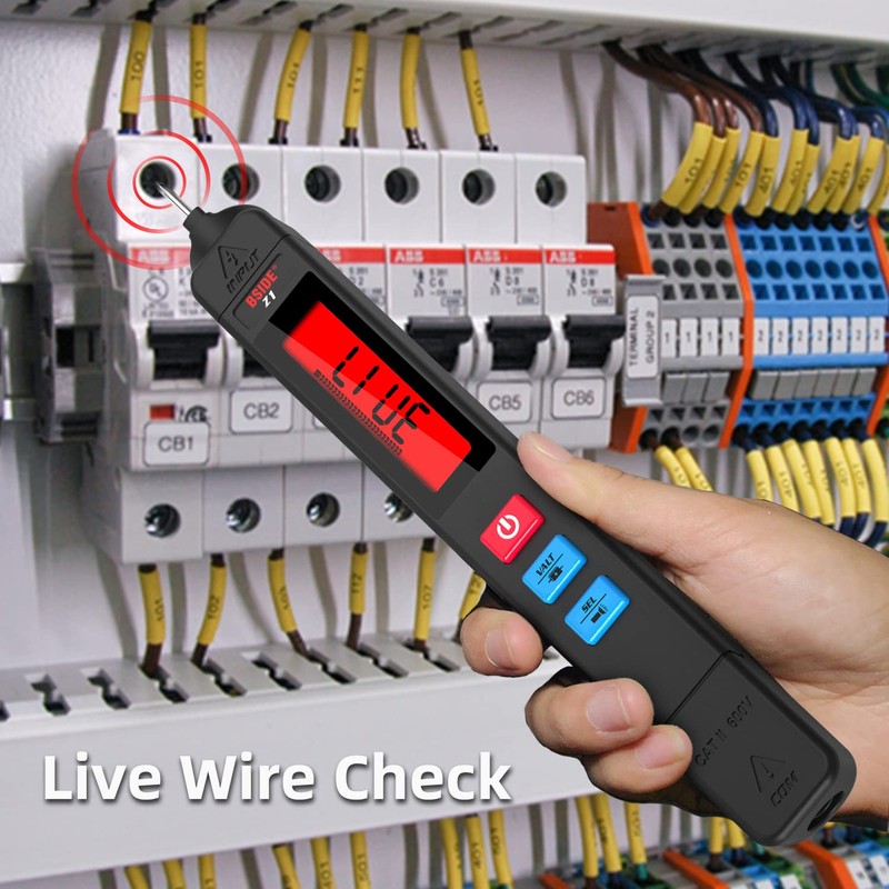 BSIDE Voltage Tester 3-Results Display AC Voltage Detector Pen, Non-Contact