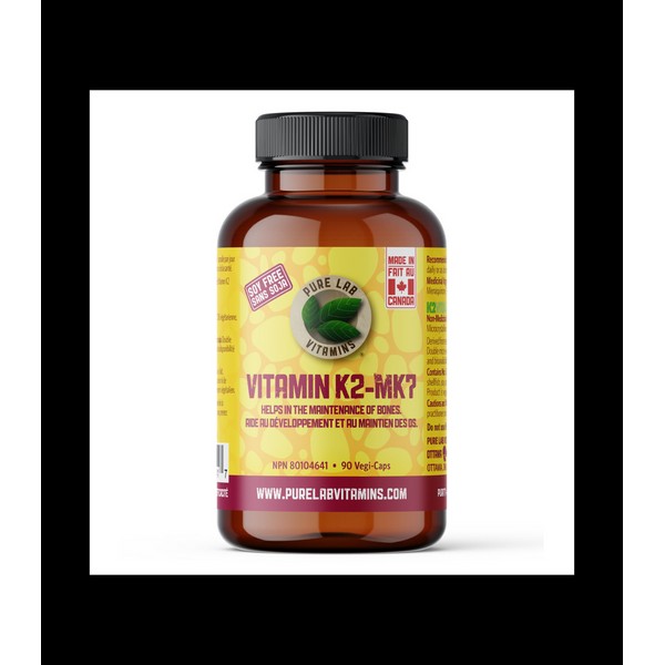 PURE LAB VITAMINS Vitamin K2 MK7 Soy Free 90 Veggie