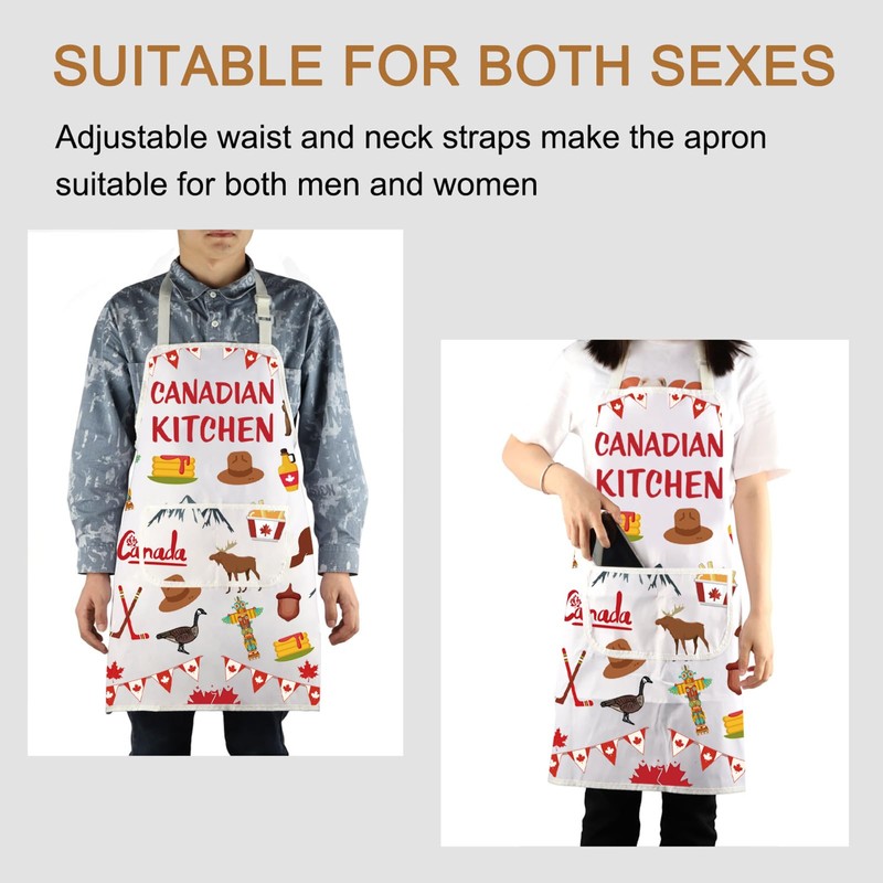 LEVLO Canadian Kitchen Apron Canada Cooking Apron Canada Souvenir Canada