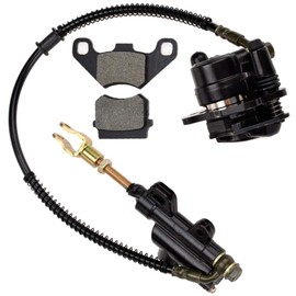 HIAORS Rear Disc Brake Master Cylinder Caliper Assembly for 50cc 70cc 90cc 110cc 125cc Chinese TaoTao 110cc 125D Boulder B1 Peace Motorsports Quad Coolster 3050HD 3050C kazuma SunL ATV Kids 4 Wheeler