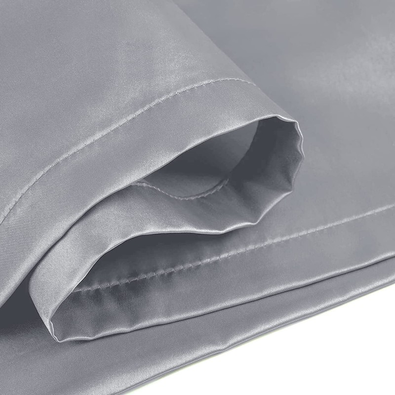Yorkshire Bedding Satin Pillow Cases 2 Pack – Luxurious Grey