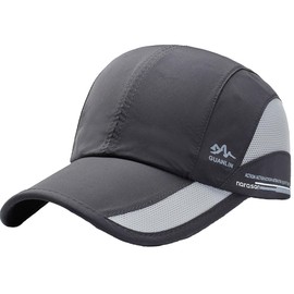 White Fang CA996 Hat, Sports, Brim Cap, Mesh, Stylish, Running, Men's, gray (dark gray)