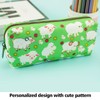 LParkin Federmäppchen mit niedlichem Schaf, Leinen, Stifte-Tasche, Schreibwaren-Gadget-Etui, Make-up-Kosmetiktasche, Kawaii-Box