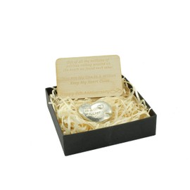 6th Your My One in A Million Gift - 6th Anniversary Metal Heart Pebble Gift -Keep My Heart Close