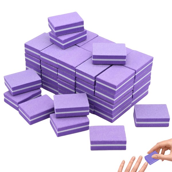 50 Pcs Mini Nail Buffer Blocks for Acrylic Gel and