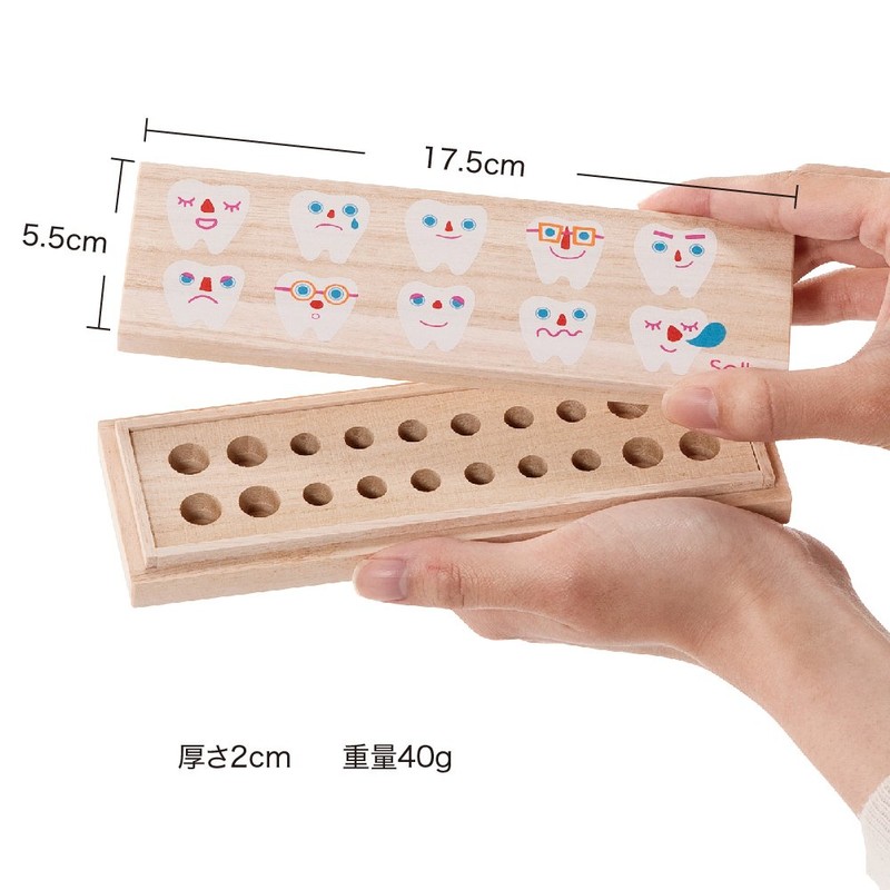 Solby paulownia teeth case, until tooth sheds / date, names