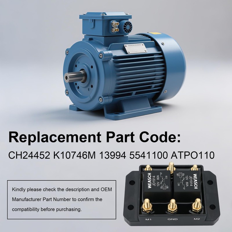 Weasch 12V Forward and Reverse Relay Module, Six Terminal, Replaces